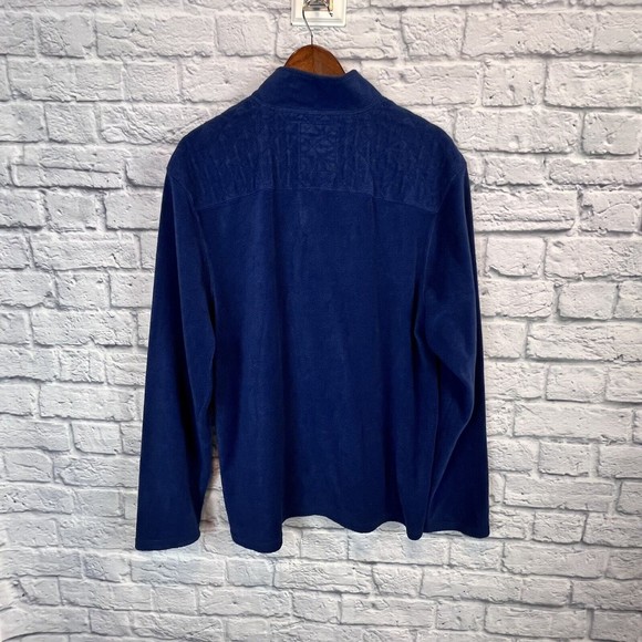 Life Is Good Mens‎ Blue 1/4 Zip Fleece Long Sleeve Pullover Sweater Size Large - Picture 3 of 8